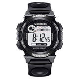 Children Watch Sport Kids Watches Silicone Strap Waterproof LED Digital Watch For Kid Children Student Girl Boy Wristwatch Clock Black - Tophatter Daily Deals