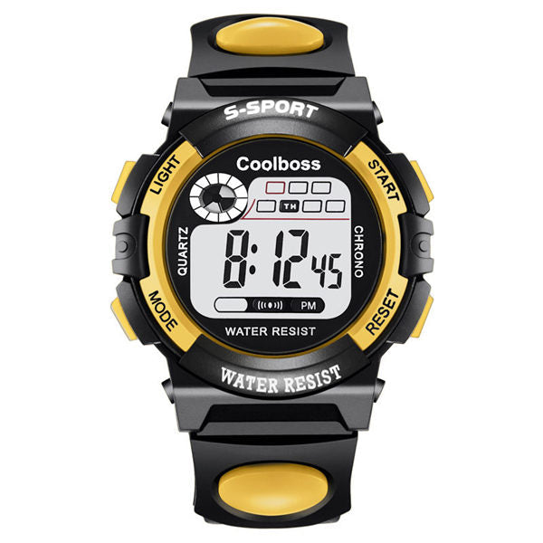 Children Watch Sport Kids Watches Silicone Strap Waterproof LED Digital Watch For Kid Children Student Girl Boy Wristwatch Clock Yellow - Tophatter Daily Deals