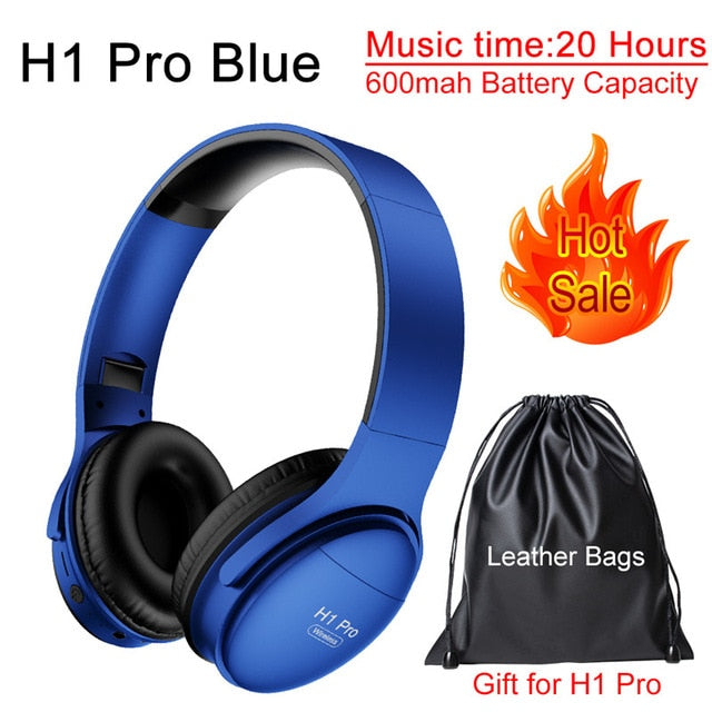 AWI H1 Pro Bluetooth Headphones Wireless Earphone Over-ear Noise HiFi Stereo Canceling Gaming Headset with Mic Support TF Card H1 Pro Blue CHINA - Tophatter Daily Deals