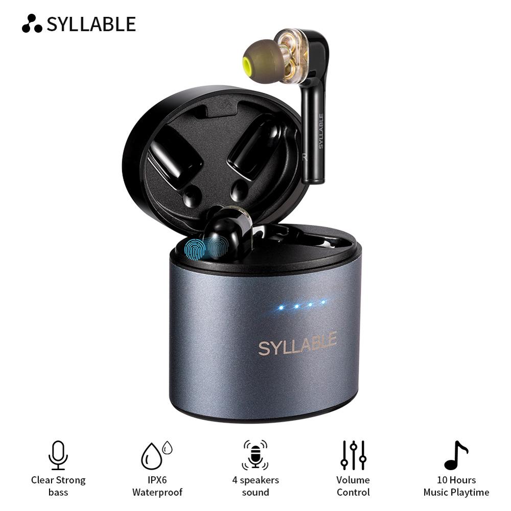 Original SYLLABLE S119 bluetooth V5.0 bass earphones wireless headset noise reduction SYLLABLE S119 Volume control earbuds - Tophatter Daily Deals