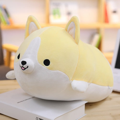 Corgi Adorable Plush Grey, Yellow, Brown Yellow Animals - Tophatter Daily Deals