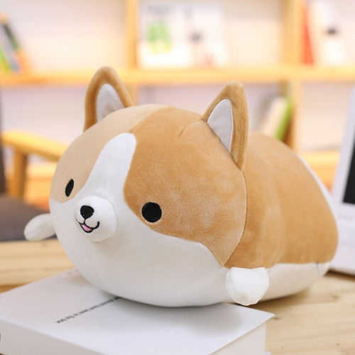 Corgi Adorable Plush Grey, Yellow, Brown Brown Animals - Tophatter Daily Deals