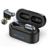 Original SYLLABLE S101 bluetooth V5.0 bass earphones wireless headset noise reduction SYLLABLE S101 Volume control earbuds Default Title - Tophatter Daily Deals