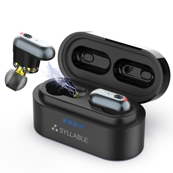 Original SYLLABLE S101 bluetooth V5.0 bass earphones wireless headset noise reduction SYLLABLE S101 Volume control earbuds Default Title - Tophatter Daily Deals