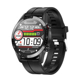 New L13 Smart Watch Men IP68 Waterproof ECG PPG Bluetooth Call Blood Pressure Heart Rate Fitness Tracker sports Smartwatch Black silicone - Tophatter Daily Deals