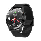 New L13 Smart Watch Men IP68 Waterproof ECG PPG Bluetooth Call Blood Pressure Heart Rate Fitness Tracker sports Smartwatch black steel - Tophatter Daily Deals