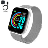 Fashion Square Smartwatch Women Waterproof Sport Watch Electronic Ladies Wrist Watch For Andriod Ios Female Smart watch Clock Y68s silver steel - Tophatter Daily Deals