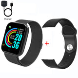 Fashion Square Smartwatch Women Waterproof Sport Watch Electronic Ladies Wrist Watch For Andriod Ios Female Smart watch Clock Y68s add black strap - Tophatter Daily Deals