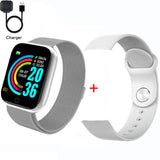 Fashion Square Smartwatch Women Waterproof Sport Watch Electronic Ladies Wrist Watch For Andriod Ios Female Smart watch Clock Y68s add white strap - Tophatter Daily Deals