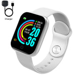 Fashion Square Smartwatch Women Waterproof Sport Watch Electronic Ladies Wrist Watch For Andriod Ios Female Smart watch Clock Y68s white - Tophatter Daily Deals