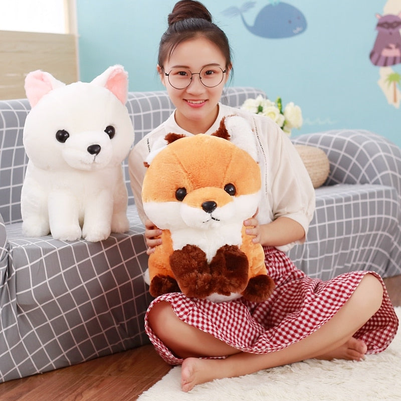 Long Tail Snow Fox Plush Stuffed Toy Animals - Tophatter Daily Deals
