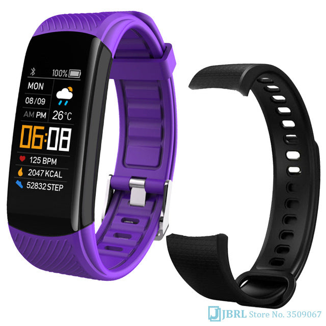 Fashion Sport Smart Watch Women Men Ladies Wrist Watch For Andriod Ios Smart Clock Fitness Tracker Waterproof Smartwatch hours purple 2 add strap - Tophatter Daily Deals