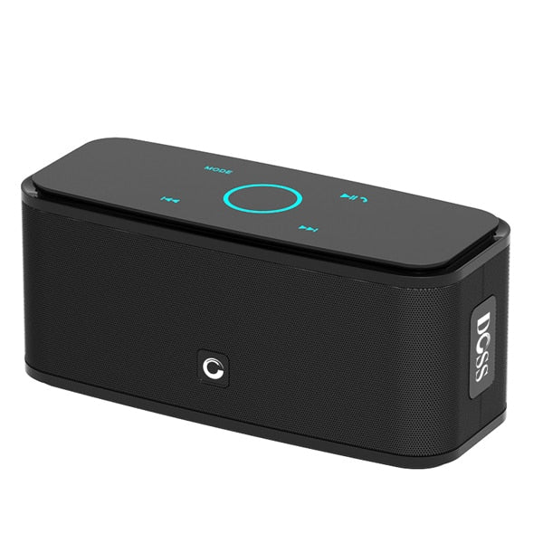 DOSS SoundBox Touch Control Bluetooth Speaker 2*6W Portable Wireless Speakers Stereo Sound Box with Bass and Built-in Mic Black - Tophatter Daily Deals