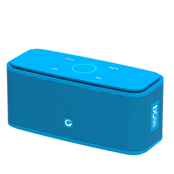 DOSS SoundBox Touch Control Bluetooth Speaker 2*6W Portable Wireless Speakers Stereo Sound Box with Bass and Built-in Mic Blue - Tophatter Daily Deals