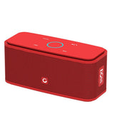 DOSS SoundBox Touch Control Bluetooth Speaker 2*6W Portable Wireless Speakers Stereo Sound Box with Bass and Built-in Mic Red - Tophatter Daily Deals