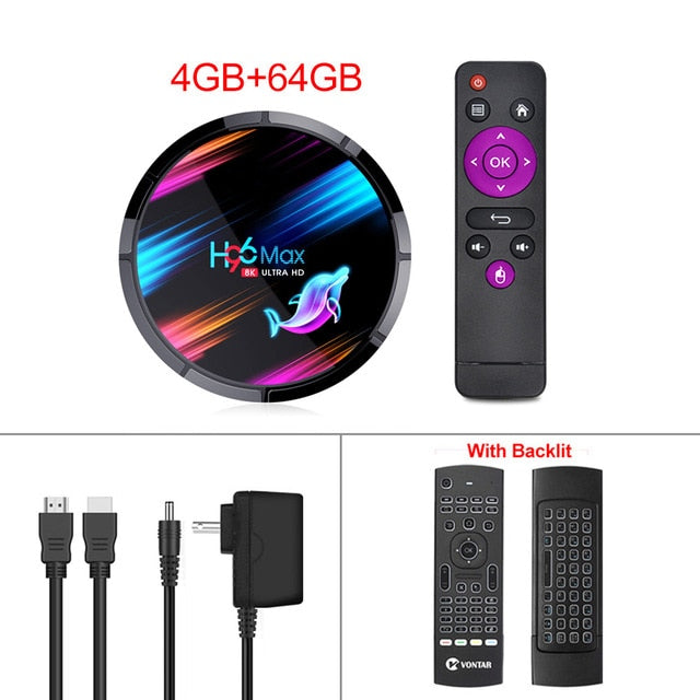 H96 Max X3 Smart TV Box Android 9.0 4GB RAM 32GB/64GB/128GB Amlogic S905X3 TVBox 2.4G/5G WIFI BT4.0 1000M 4K Media player H96Max 4G 64G MX3 Keyboard - Tophatter Daily Deals