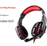 G2000 G9000 Gaming Headsets Big Headphones with Light Mic Stereo Earphones Deep Bass for PC Computer Gamer Laptop PS4 New X-BOX G9000 RED - Tophatter Daily Deals