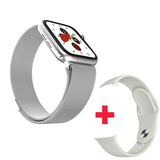 W68 Smart Watch Men Series 5 Full Touch WristBand IP67 Fitness Tracker Bracelet Heart Rate Monitor SmartWatch Women VS W58 Iwo12 Silv steel A whi sil - Tophatter Daily Deals