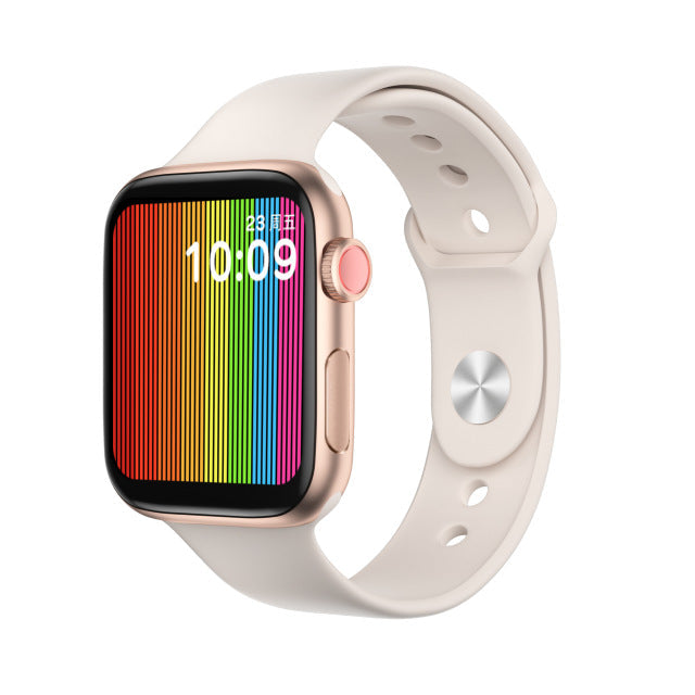 W68 Smart Watch Men Series 5 Full Touch WristBand IP67 Fitness Tracker Bracelet Heart Rate Monitor SmartWatch Women VS W58 Iwo12 gold silica - Tophatter Daily Deals