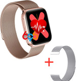 W68 Smart Watch Men Series 5 Full Touch WristBand IP67 Fitness Tracker Bracelet Heart Rate Monitor SmartWatch Women VS W58 Iwo12 gol steel A Silv ste - Tophatter Daily Deals
