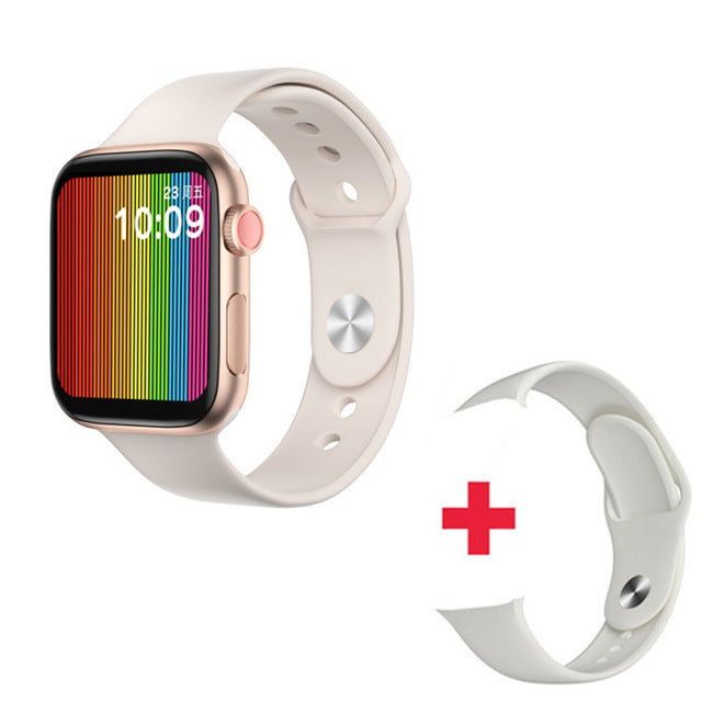 W68 Smart Watch Men Series 5 Full Touch WristBand IP67 Fitness Tracker Bracelet Heart Rate Monitor SmartWatch Women VS W58 Iwo12 gol sili A Silv sili - Tophatter Daily Deals