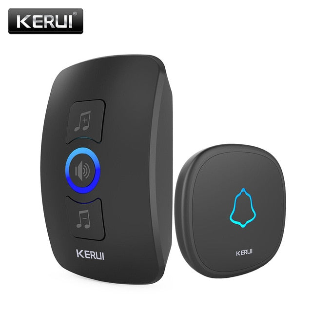 KERUI M525 Home Security Welcome Wireless Doorbell Smart Chimes Doorbell Alarm LED light 32 Songs with Waterproof Touch Button 1receiver 1doorbell - Tophatter Daily Deals