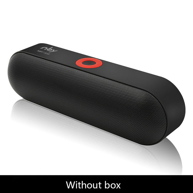 NBY S18 Portable Bluetooth Speaker with Dual Driver Loudspeaker,12 Hours Playtime,HD Audio Subwoofer Wireless Speakers with Mic Black - Tophatter Daily Deals