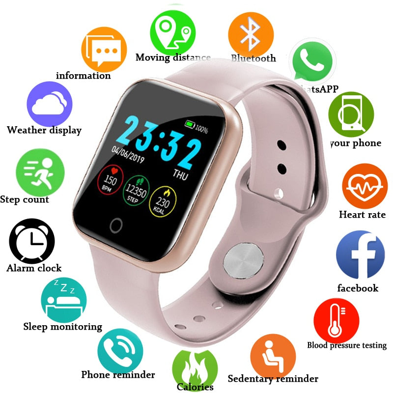 I5 Smart Watch Pedometer Music Control Multiple Dials Heart Rate Fitness Smartwatch Men Women Android IOS VS B57 for Apple Watch - Tophatter Daily Deals