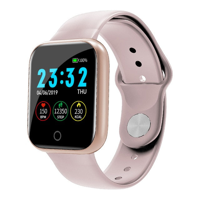 I5 Smart Watch Pedometer Music Control Multiple Dials Heart Rate Fitness Smartwatch Men Women Android IOS VS B57 for Apple Watch pink - Tophatter Daily Deals