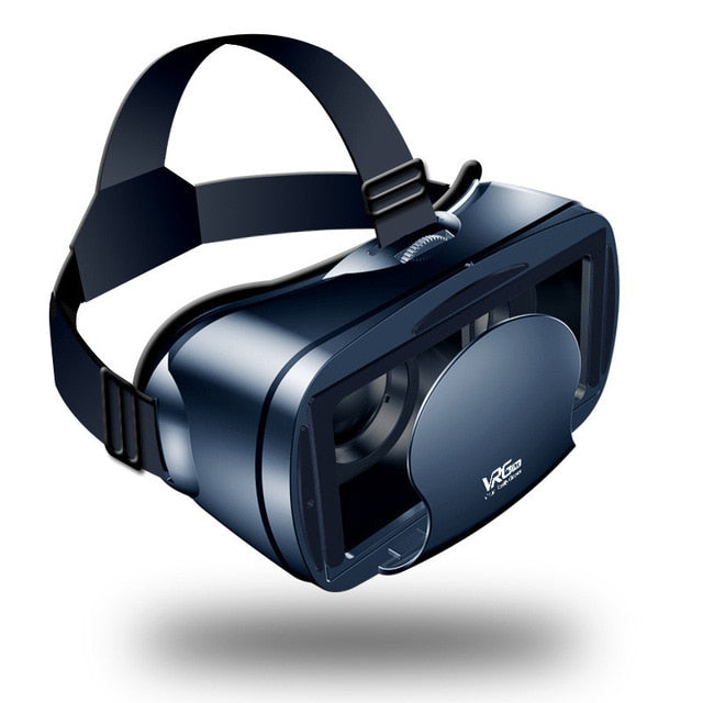 VRG Pro 3D VR Glasses Virtual Reality Full Screen Visual Wide-Angle VR Glasses For 5 to 7 inch Smartphone Eyeglasses Devices Black vr glasses - Tophatter Daily Deals