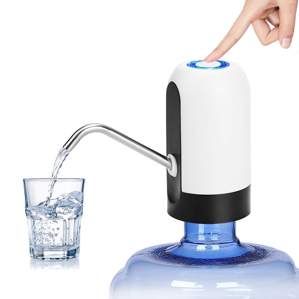 HOME-Water Bottle Pump, USB Charging Automatic Drinking Water Pump Portable Electric Water Dispenser Water Bottle Switch for U - Tophatter Daily Deals