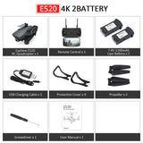 Eachine E520S E520 GPS FOLLOW ME WIFI FPV Quadcopter With 4K/1080P HD Wide Angle Camera Foldable Altitude Hold Durable RC Drone E520 4K 2Batteries - Tophatter Daily Deals