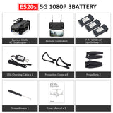 Eachine E520S E520 GPS FOLLOW ME WIFI FPV Quadcopter With 4K/1080P HD Wide Angle Camera Foldable Altitude Hold Durable RC Drone E520S 5G 1080P 3B - Tophatter Daily Deals