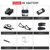 Eachine E520S E520 GPS FOLLOW ME WIFI FPV Quadcopter With 4K/1080P HD Wide Angle Camera Foldable Altitude Hold Durable RC Drone E520S 4K 1Battery - Tophatter Daily Deals