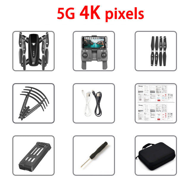 S167 GPS Drone With Camera 5G RC Quadcopter Drones HD 4K WIFI FPV Foldable Off-Point Flying Photos Video Dron Helicopter Toy 5g 4k pixels GPS - Tophatter Daily Deals