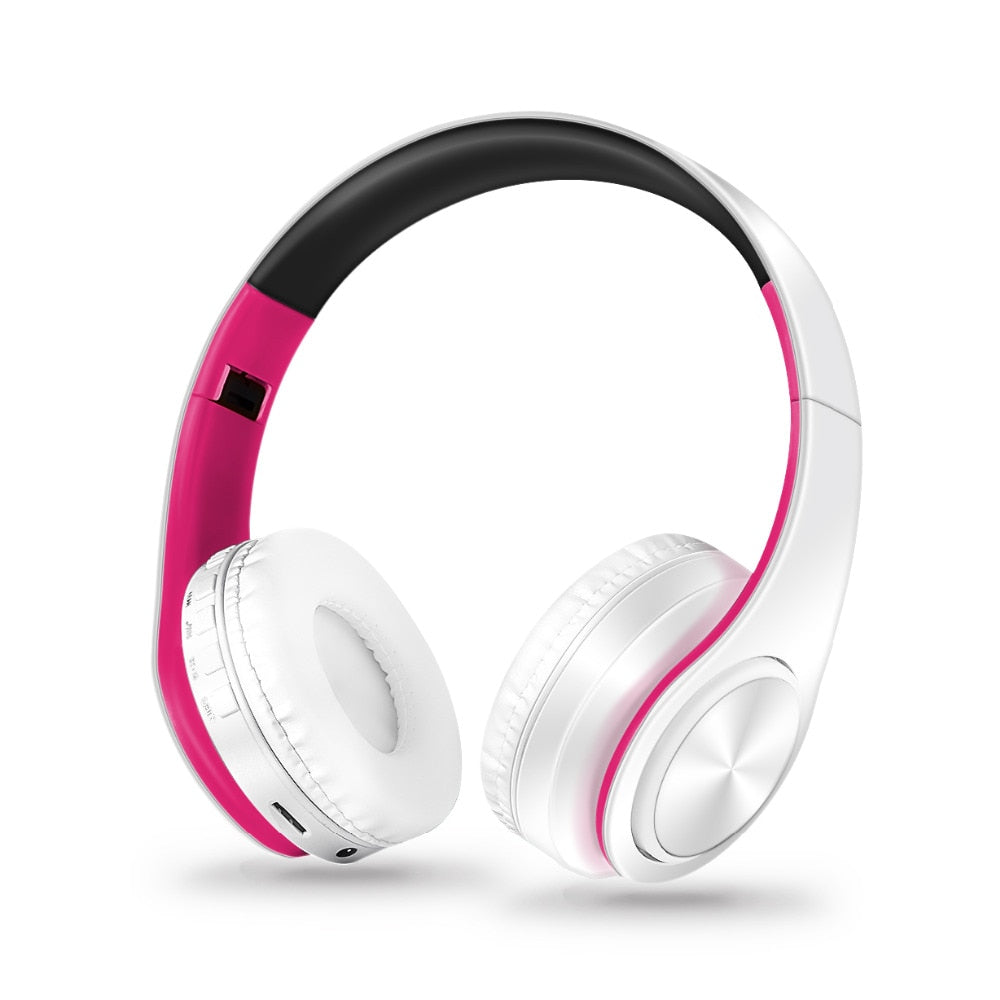 headphones Bluetooth Headset earphone Wireless Headphones Stereo Foldable Sport Earphone Microphone headset Handfree MP3 player - Tophatter Daily Deals