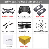Visuo XS816 RC Drone with 50 Times Zoom WiFi FPV 4K Dual Camera Optical Flow Quadcopter Foldable Selfie Dron VS SG106 M70 Set2 1080P 2BAT FB - Tophatter Daily Deals
