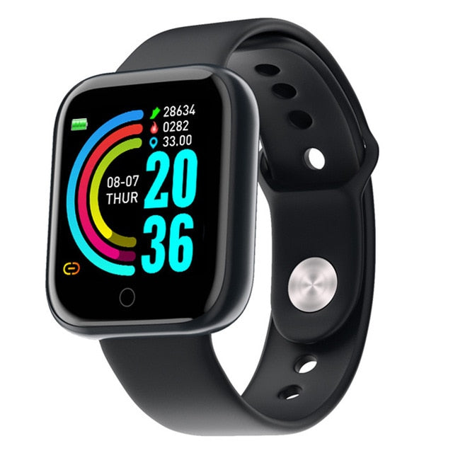 2020 Steel Smart Watch men Heart Rate Blood Pressure Waterproof Sports Women Smartwatch Fitness Tracker For IOS Android iPhone Black - Tophatter Daily Deals