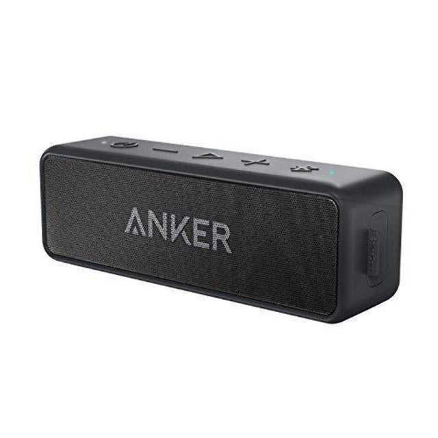 Anker Soundcore 2 Portable Bluetooth Wireless Speaker Better Bass 24-Hour Playtime 66ft Bluetooth Range IPX7 Water Resistance Black - Tophatter Daily Deals