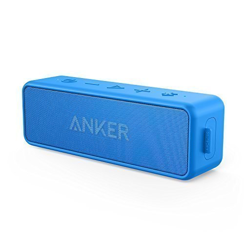 Anker Soundcore 2 Portable Bluetooth Wireless Speaker Better Bass 24-Hour Playtime 66ft Bluetooth Range IPX7 Water Resistance Blue - Tophatter Daily Deals
