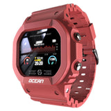 LOKMAT Ocean Smart Watch Men Fitness Tracker Blood Pressure Message Push Heart Rate Monitor Clock Smartwatch Women For Android Wine Red - Tophatter Daily Deals