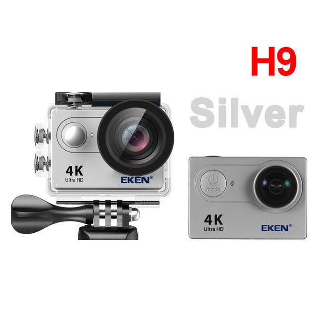 EKEN H9R / H9 Action Camera Ultra HD 4K / 30fps WiFi 2.0" 170D Underwater Waterproof Helmet Video Recording Cameras Sport Cam H9 silver - Tophatter Daily Deals