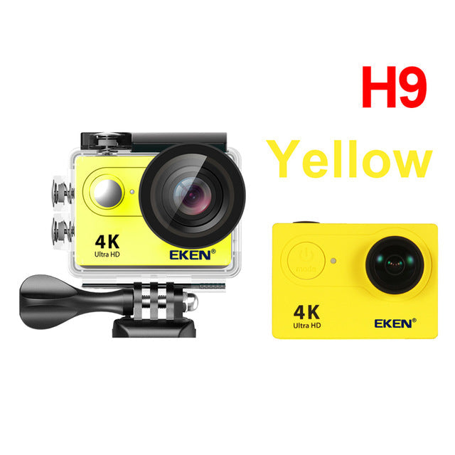 EKEN H9R / H9 Action Camera Ultra HD 4K / 30fps WiFi 2.0" 170D Underwater Waterproof Helmet Video Recording Cameras Sport Cam H9 yellow - Tophatter Daily Deals