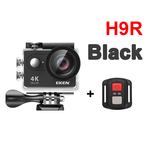 EKEN H9R / H9 Action Camera Ultra HD 4K / 30fps WiFi 2.0" 170D Underwater Waterproof Helmet Video Recording Cameras Sport Cam H9R BLACK - Tophatter Daily Deals