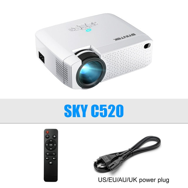 BYINTEK C520 Mini HD Projector(Optional Android 10 TV Box),150inch Home Theater,Portable LED Proyector for Phone 1080P 3D 4K C520 - Tophatter Daily Deals