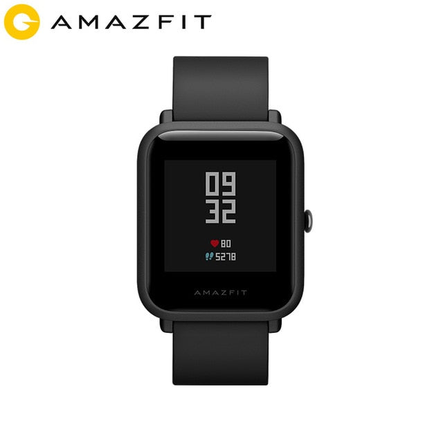 Amazfit Bip Smart Watch Bluetooth GPS Sport Heart Rate Monitor IP68 Waterproof Call Reminder Amazfit APP Notification Vibration Black Bip - Tophatter Daily Deals