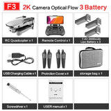drone GPS 4K 5G WiFi live video FPV 4K/1080P HD Wide Angle Camera Foldable Altitude Hold Durable RC Drone 2K 3 battery - Tophatter Daily Deals
