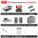 drone GPS 4K 5G WiFi live video FPV 4K/1080P HD Wide Angle Camera Foldable Altitude Hold Durable RC Drone 4K 2 battery - Tophatter Daily Deals