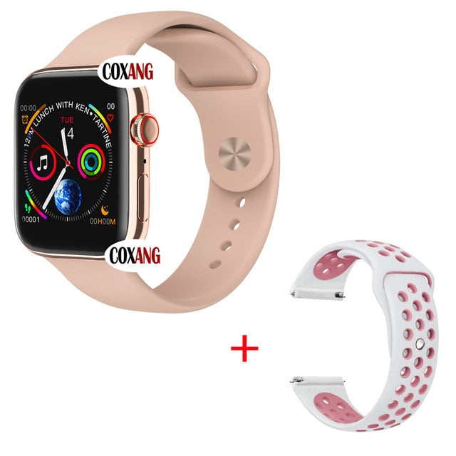 COXANG iwo 12 Lite Smart Watch Series 5 Heart Rate Message Reminder W35 Smartwatch IWO 12 Lite Smart Watches For Android IOS Gold Silica gel - Tophatter Daily Deals