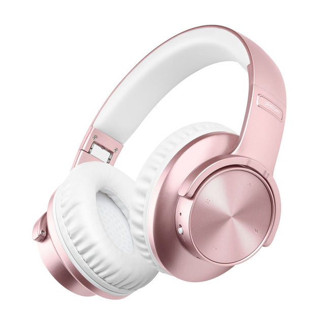 B8 Bluetooth 5.0 Headphones 40H Play time Touch Control Wireless Headphone with Mic Over Ear Earphone TF Headset for phone PC Rose - Tophatter Daily Deals